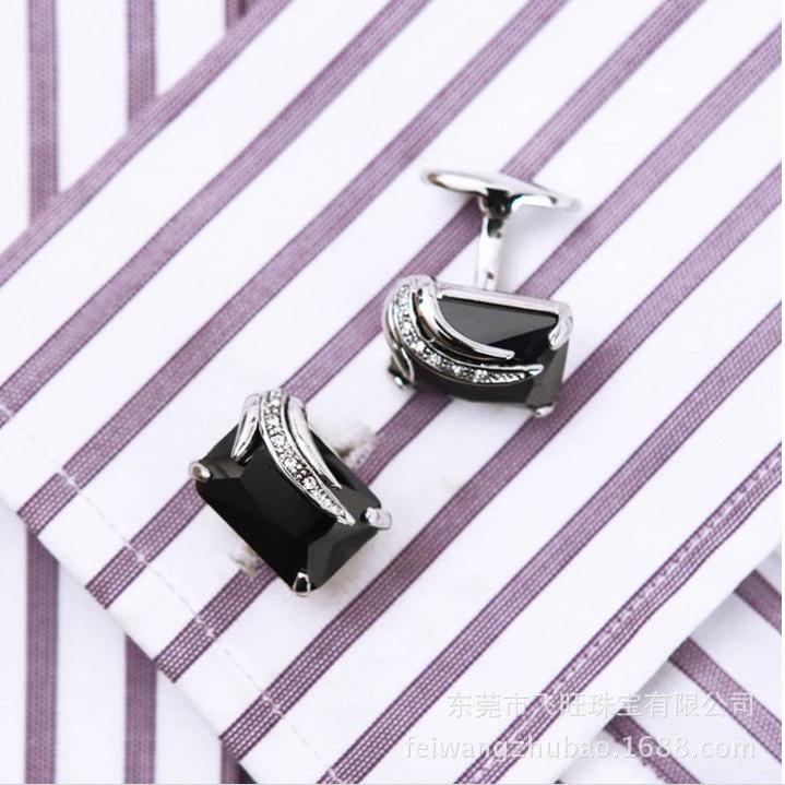 Angel Zircon Glass Crystal Cufflinks For Men by GJG Denim