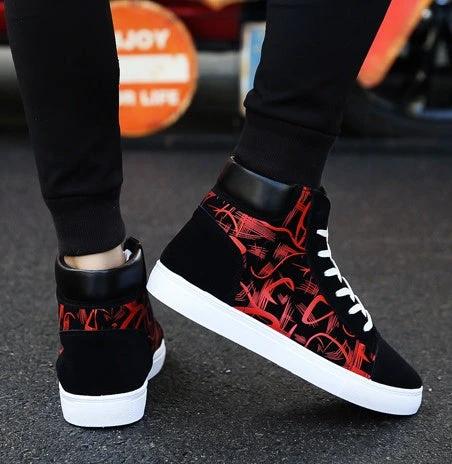 Spring high top shoes Korean Edition men''s shoes by GJG Denim