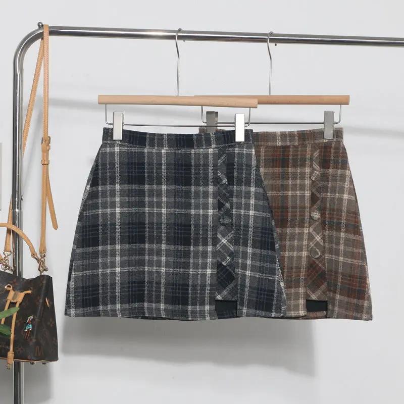 Irregular High-waisted A-line Skirt For Women by GJG Denim