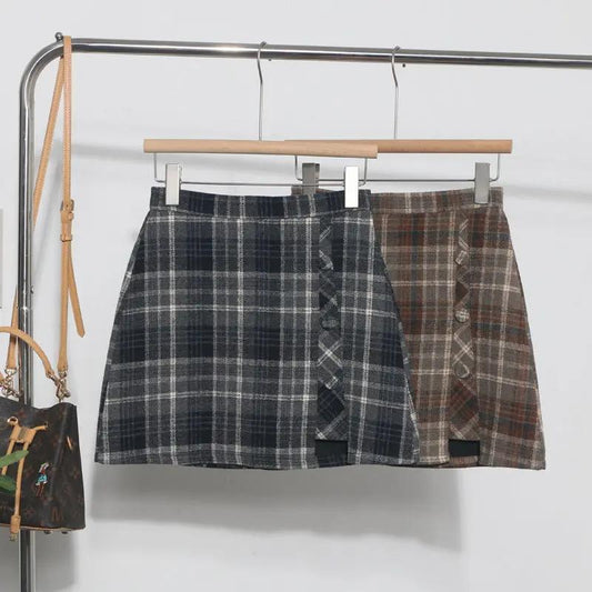 Irregular High-waisted A-line Skirt For Women by GJG Denim