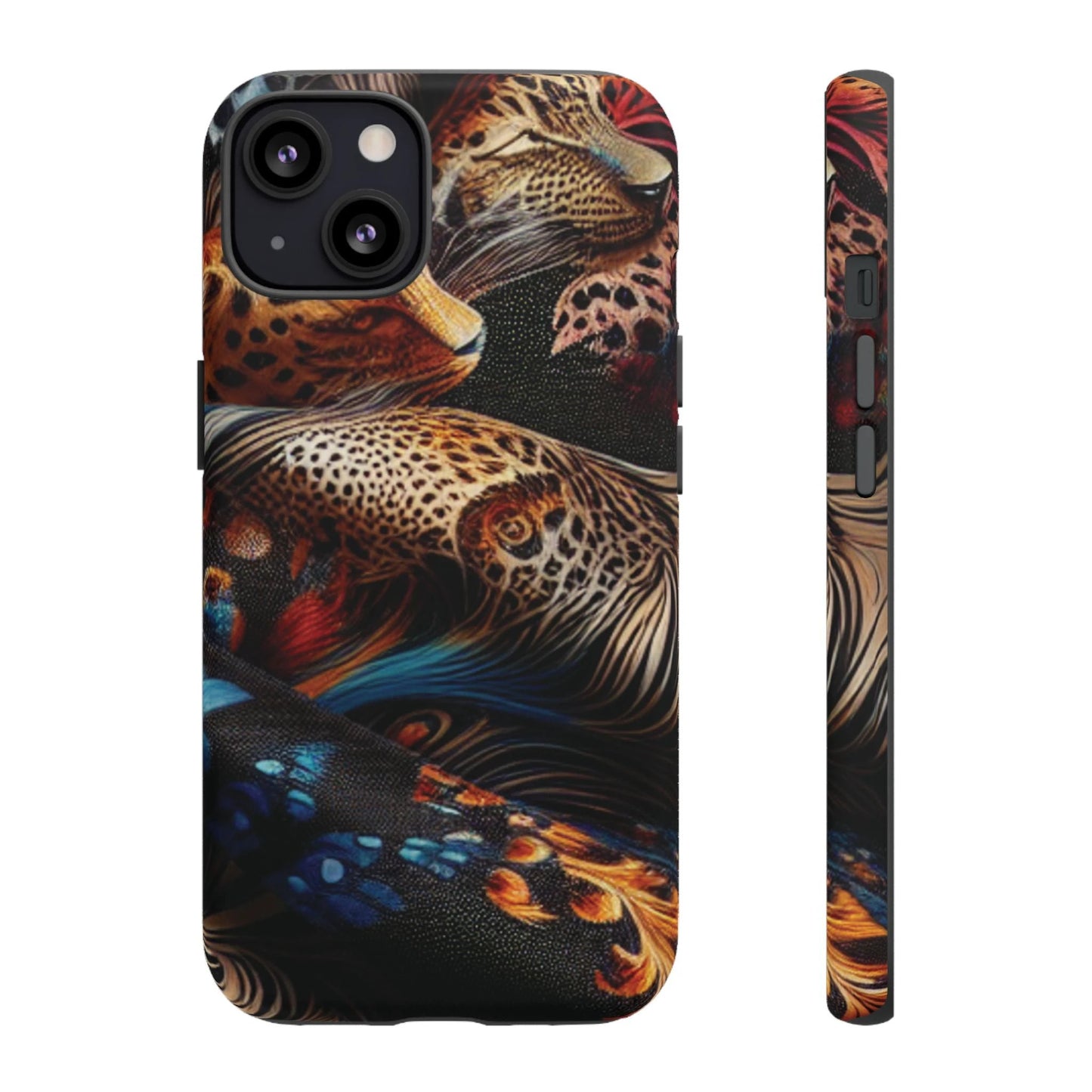 Stylish Tough Phone Case with Elegant Black and Gold Design by Printify