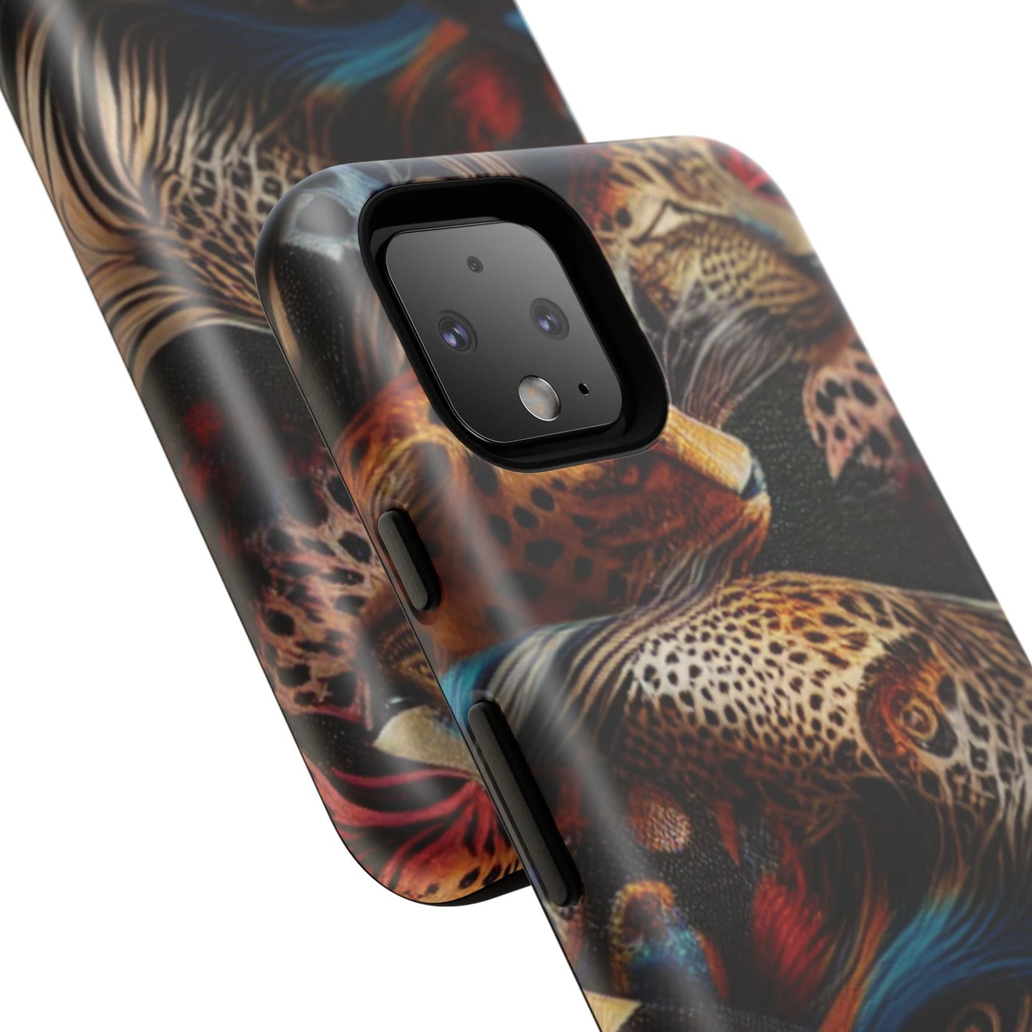 Stylish Tough Phone Case with Elegant Black and Gold Design by Printify