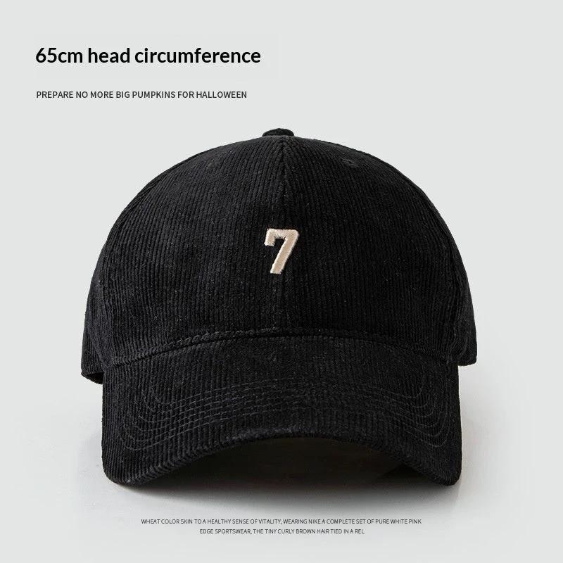 Mens Wide-Brim Corduroy Baseball Cap Stylish And Versatile by GJG Denim