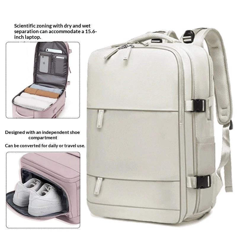 Men's Casual Travel Waterproof Laptop Backpack With Dry-Wet Separation by GJG Denim