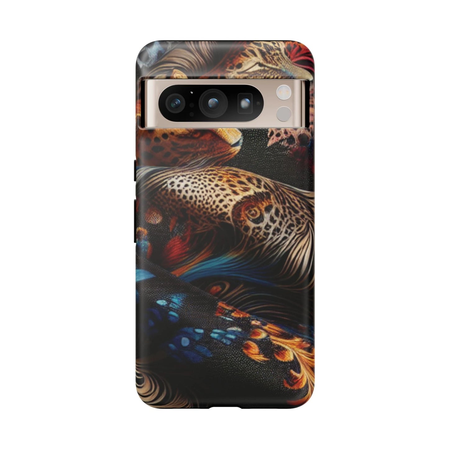 Stylish Tough Phone Case with Elegant Black and Gold Design by Printify