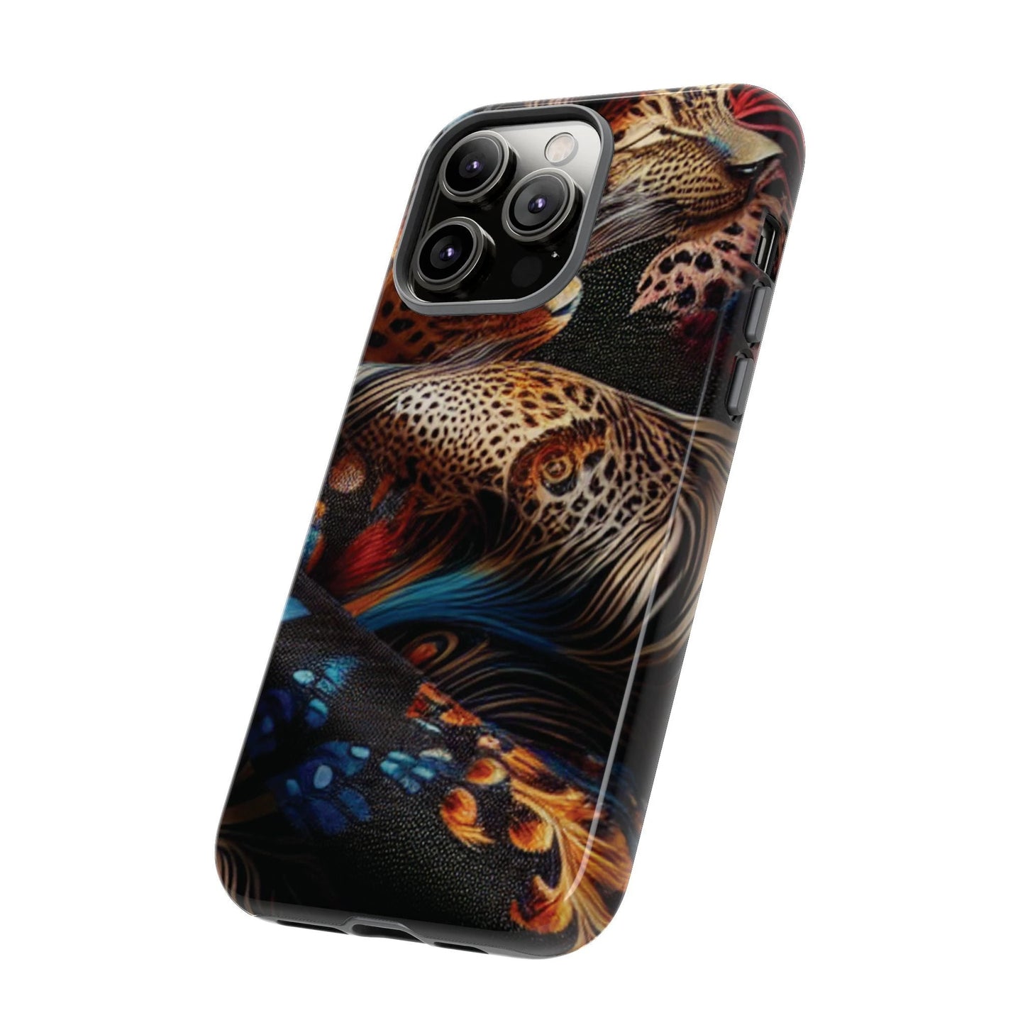 Stylish Tough Phone Case with Elegant Black and Gold Design by Printify