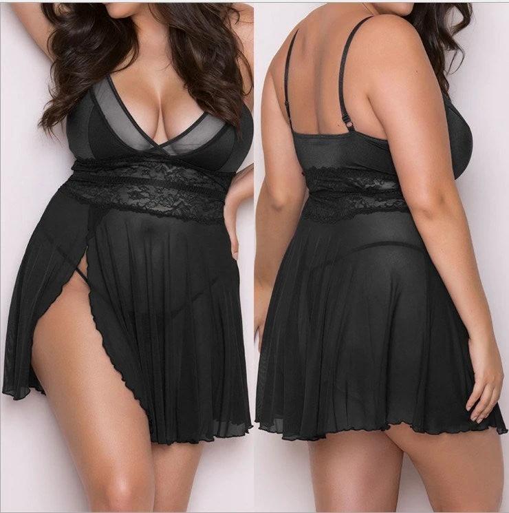 Plus Size Women sexy nightdress Pajamas by GJG Denim
