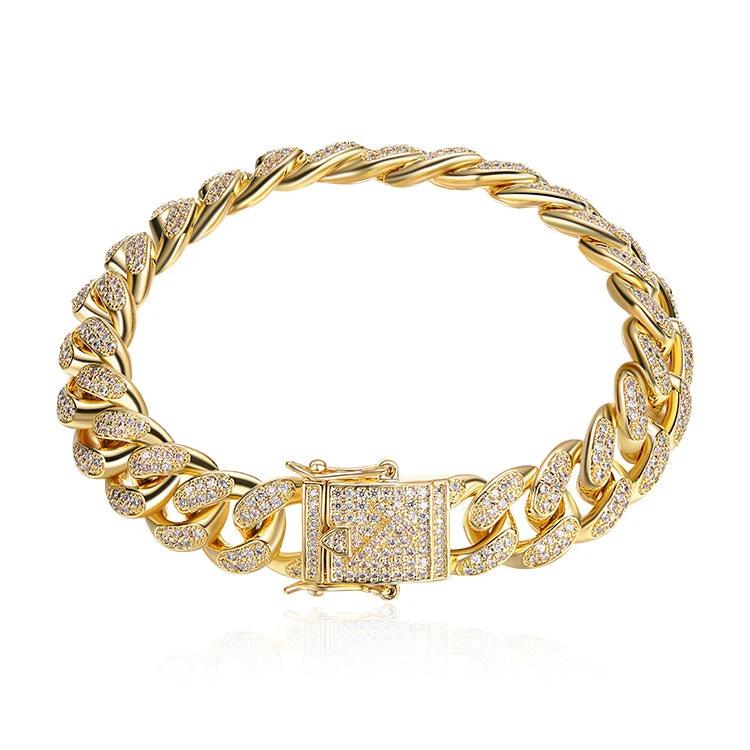 Men's Cuban Chain Link Bracelet by GJG Denim