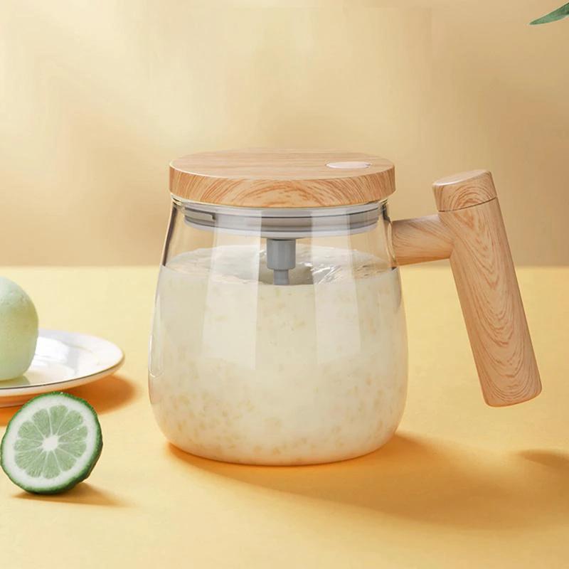 400ML Self Stirring Coffee Mug Electric Mixing Glass Coffee CupHigh Speed Fast Automatic Coffee Cup For Gyms Dining Room Kitchen Gadgets by GJG Denim