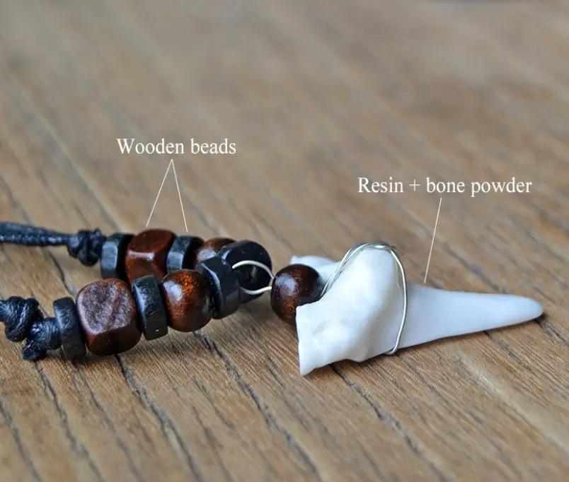 Men's Imitation Shark Tooth Pendant by GJG Denim