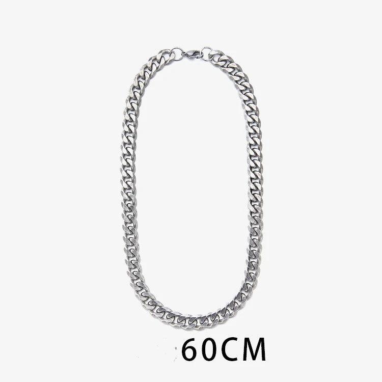 Titanium Steel Cuban Necklace For Men by GJG Denim