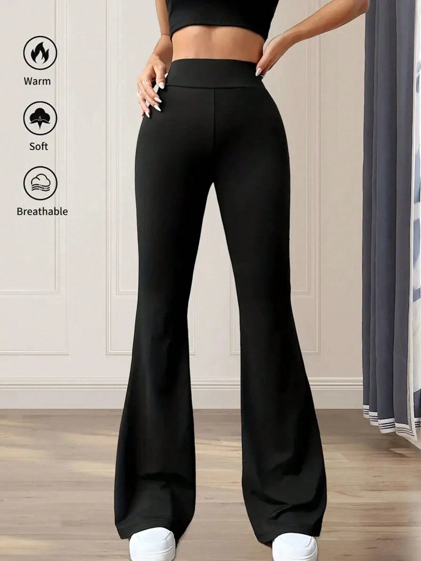 Women's High-Waisted Loose Floor-Length Casual Pants by GJG Denim