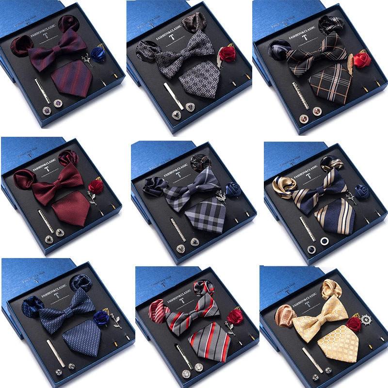 Men's 8-piece Tie Set by GJG Denim
