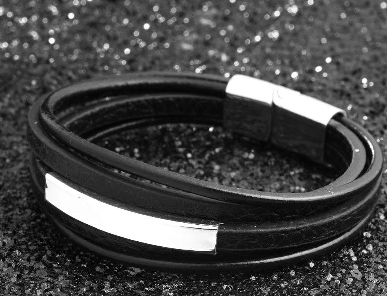 Faux Leather Bracelets For Men by GJG Denim