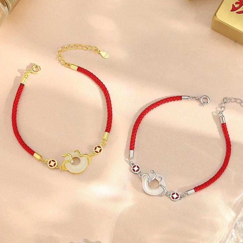 New Original Coin Spirit Snake Red Rope Bracelet by GJG Denim