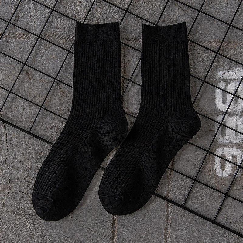 Men's Solid Color Sport Mid-calf Length Cotton Socks by GJG Denim