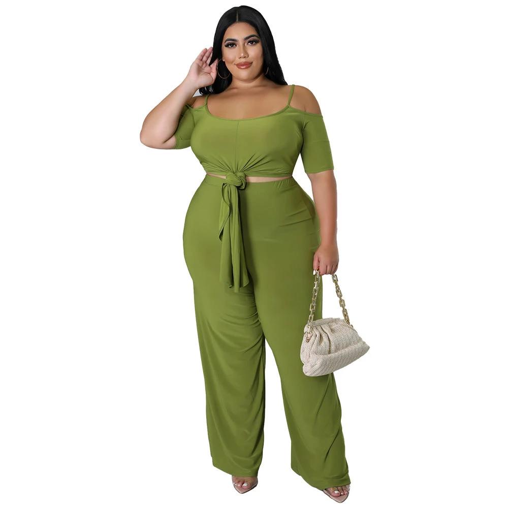 Arrival Solid-color Sexy Camisole Two-piece Set by GJG Denim