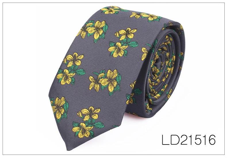 Men's Casual Fashion 6cm Flower Graffiti Tie by GJG Denim