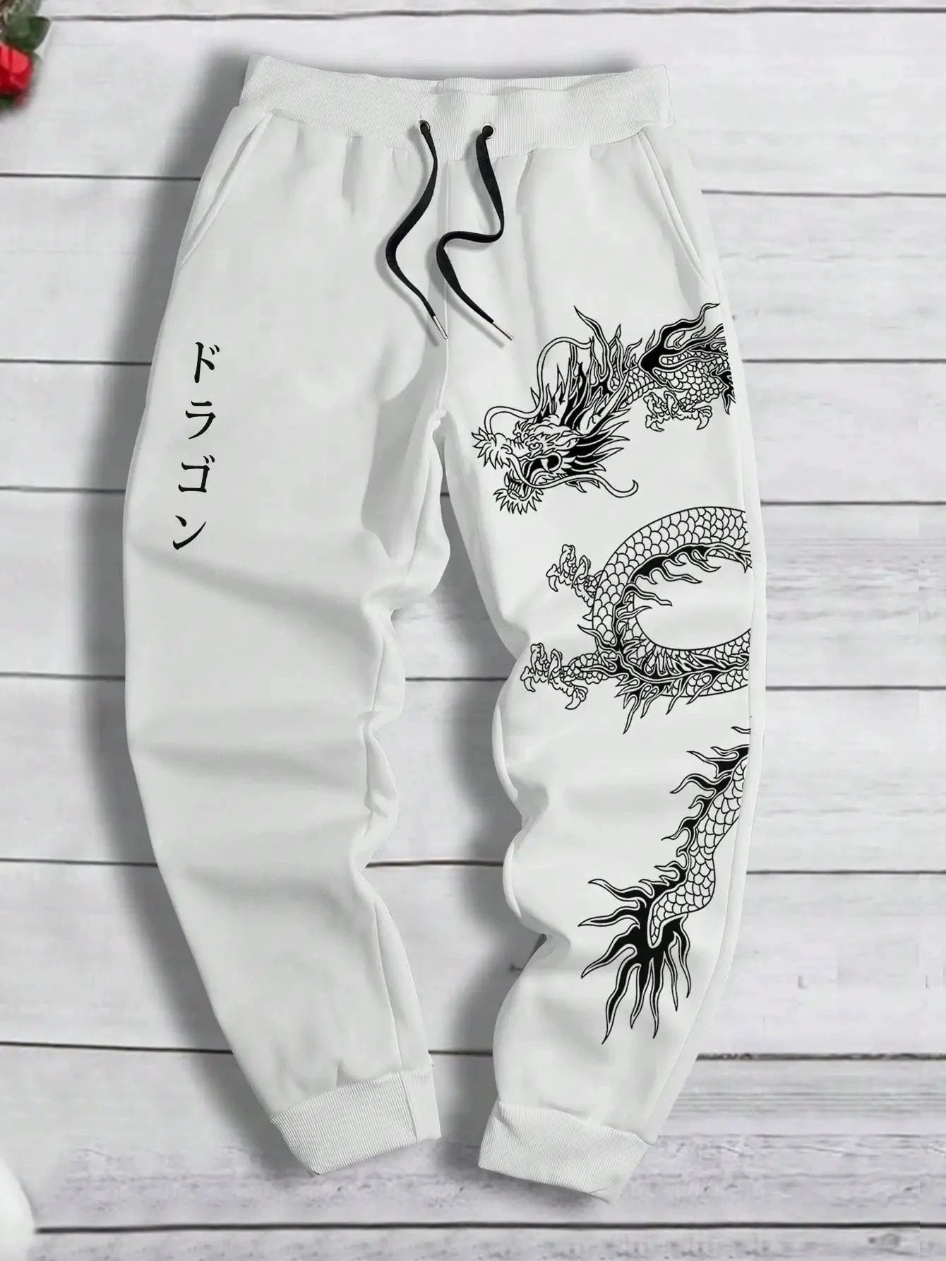 Men's Printed Loose Lace-up Sweatpants by GJG Denim