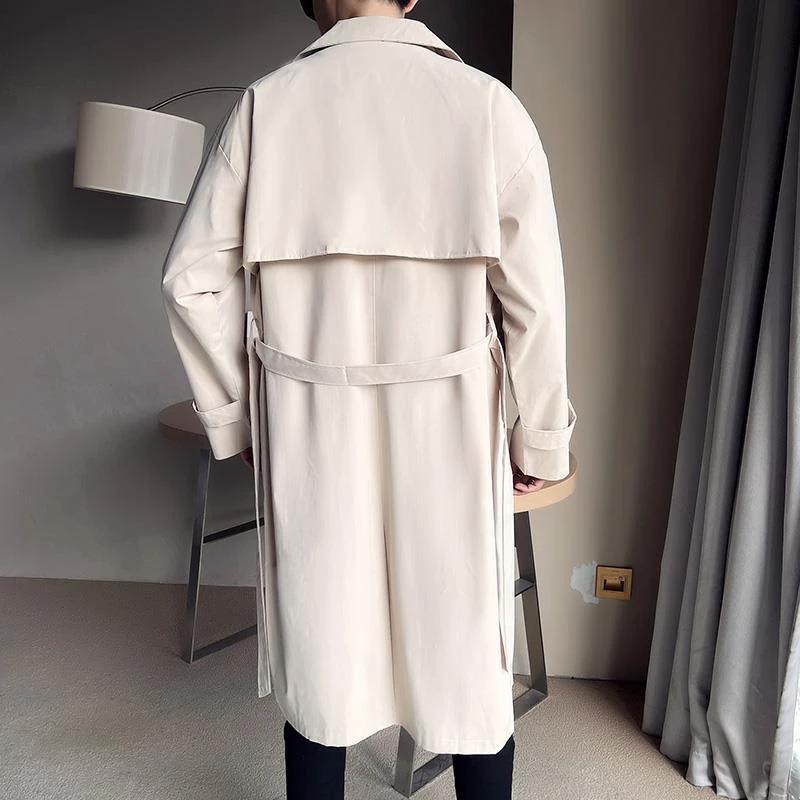 Men's Double Breasted Trench Coat For Men by GJG Denim