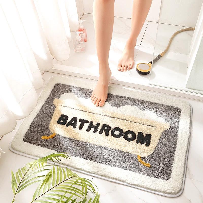 Bathroom Absorbent Non Slip Mats by GJG Denim