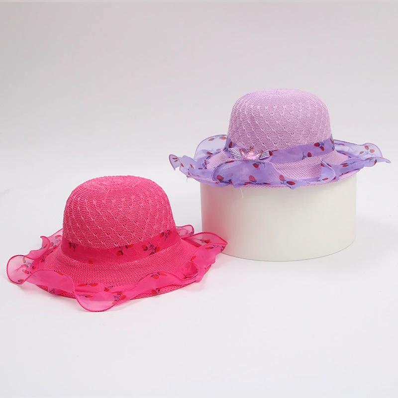 Princess straw hat kids sun hat by GJG Denim