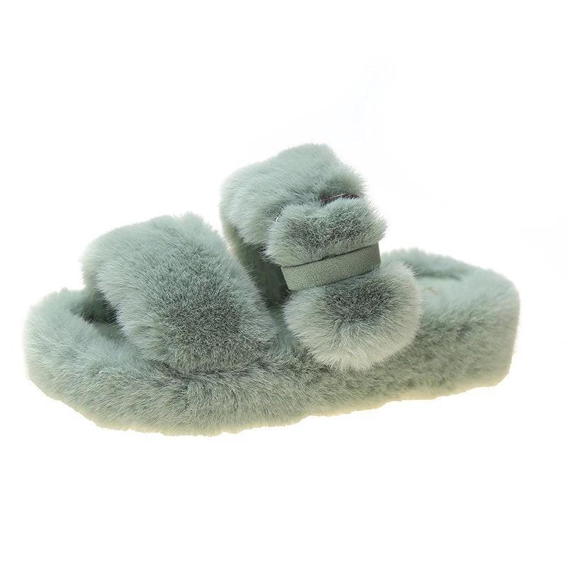 Women's plush slippers by GJG Denim