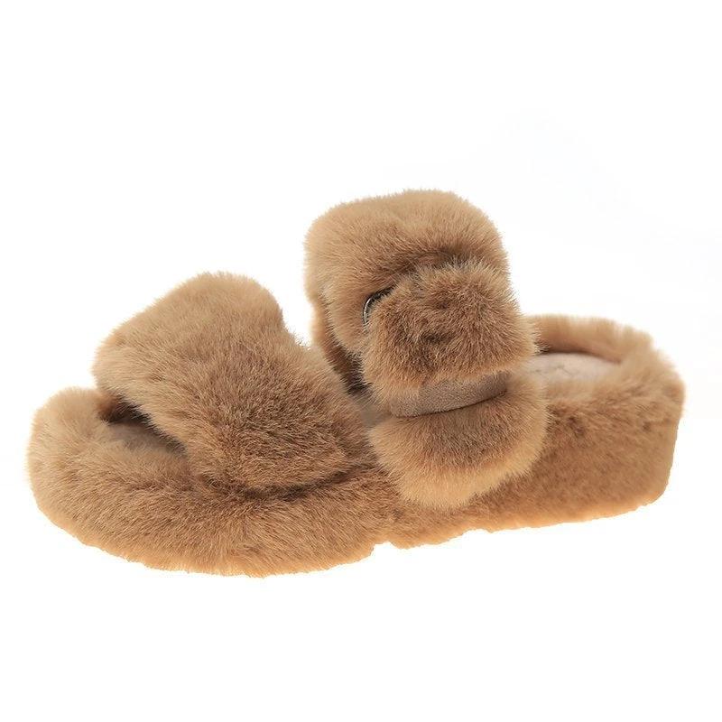 Women's plush slippers by GJG Denim