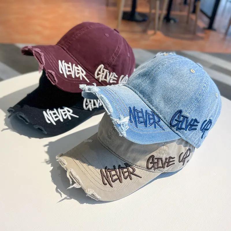 Men's "Never Give Up" Baseball Cap by GJG Denim