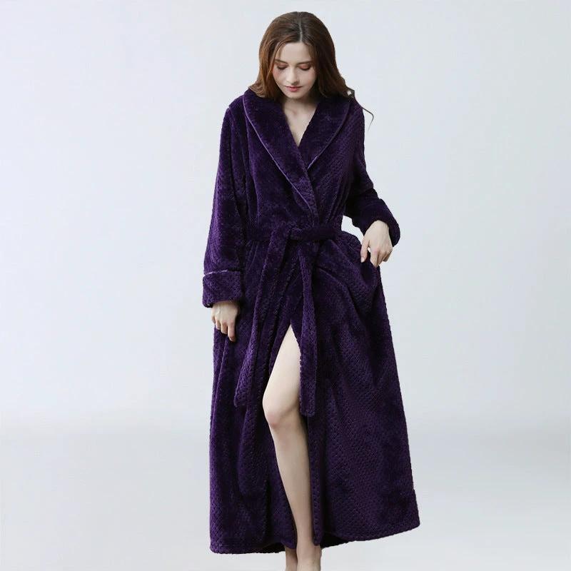 Dressing Gown Women Winter Warm Bathrobe Pajamas by GJG Denim