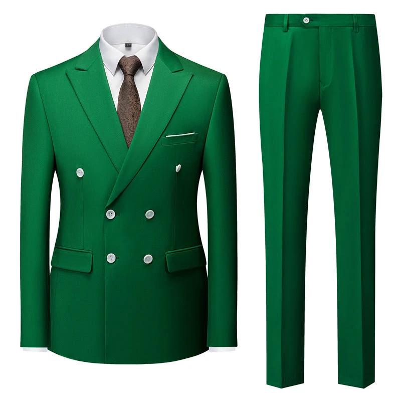 Men's Fashion Casual Solid Color Two-piece Set by GJG Denim