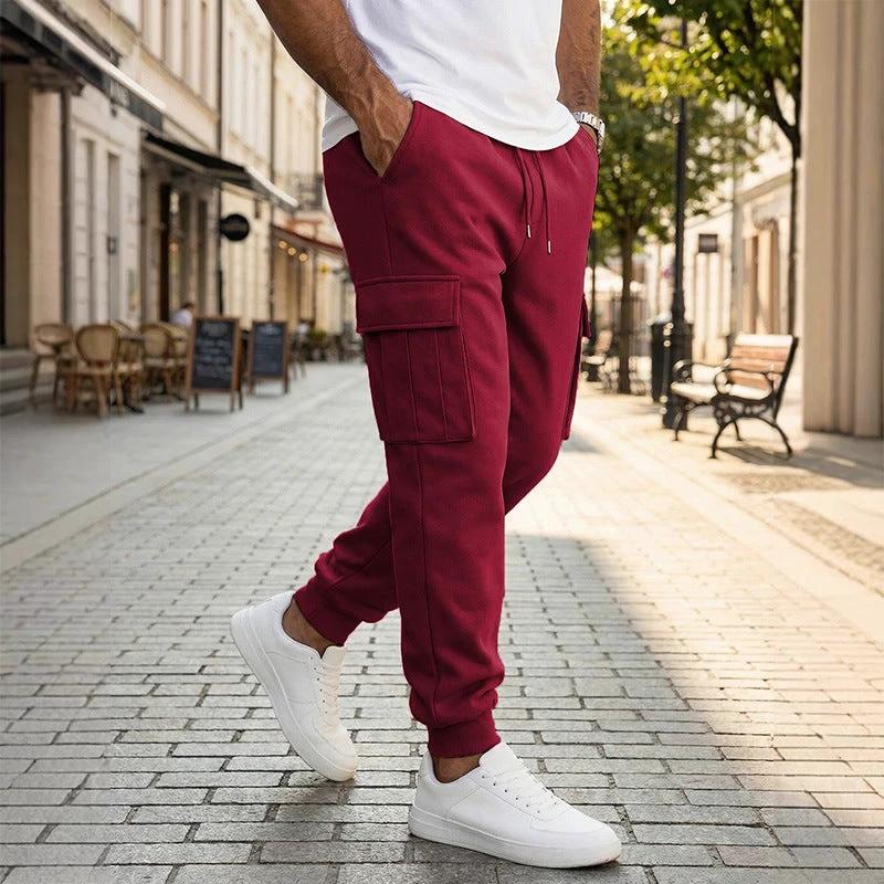 Men's Multiple Pockets And A Drawstring Casual Pants by GJG Denim