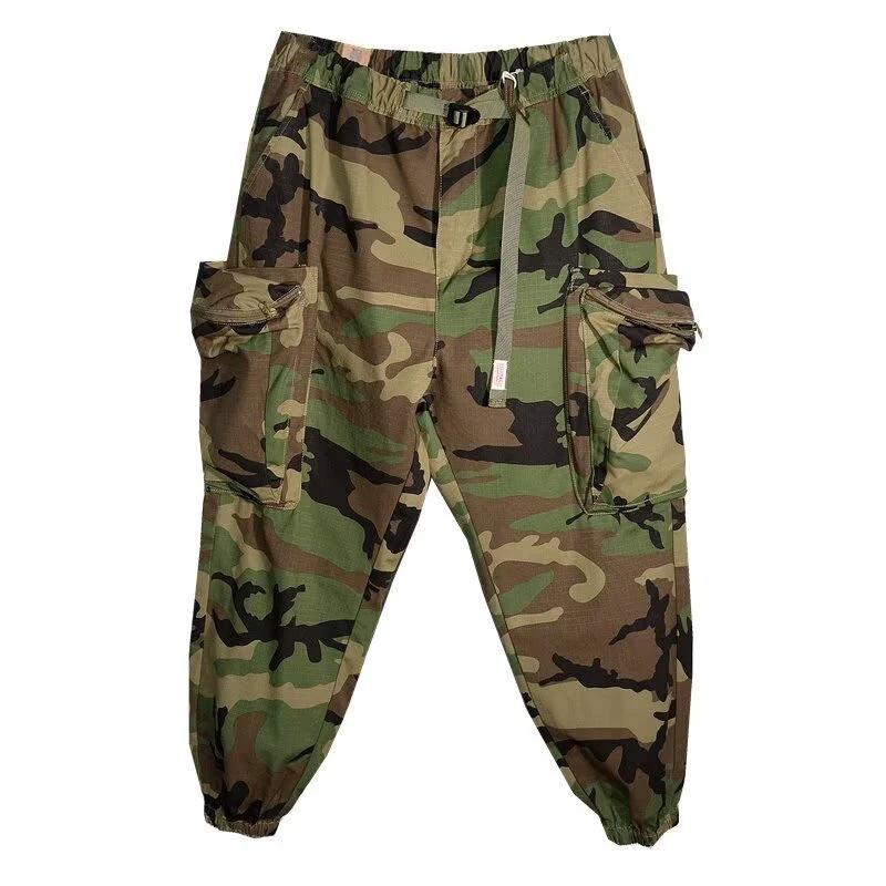 Retro High Street Camouflage Men Casual Working Pants by GJG Denim