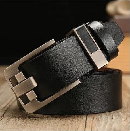 Men's Leather Belt With Pin Buckle by GJG Denim
