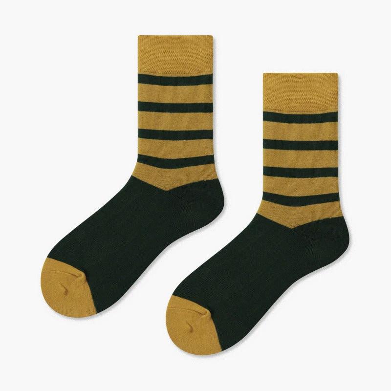 Men's Creative And Minimalist Printed Casual Breathable Mid Length Socks by GJG Denim