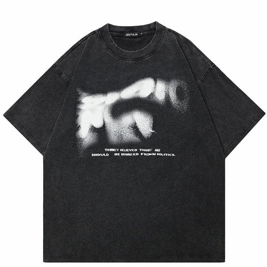 Fashion Personality Men's Retro Fuzzy T-shirt by GJG Denim