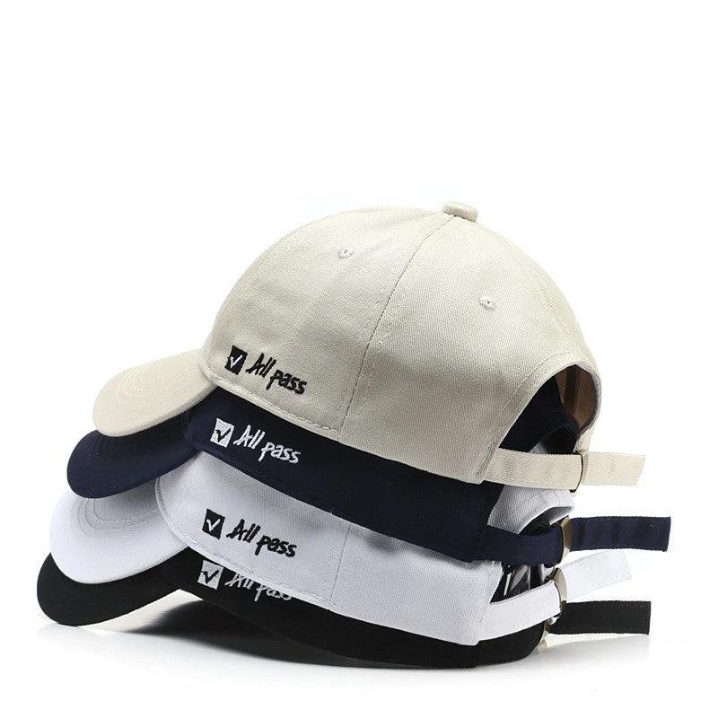 Soft Top Baseball Cap With Side letter Embroidery For Men by GJG Denim