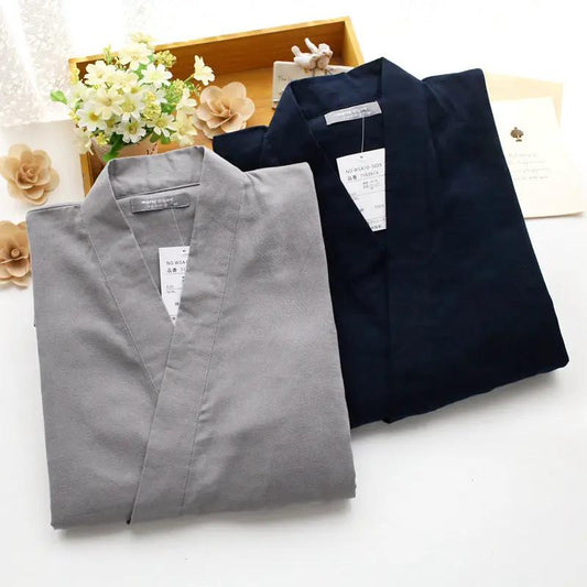 Men's Cotton Double Gauze Kimono Pajamas by GJG Denim