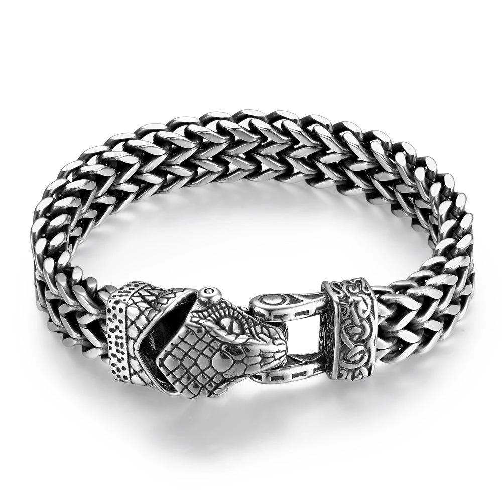 Men's Vintage Viking Titanium Bracelet by GJG Denim