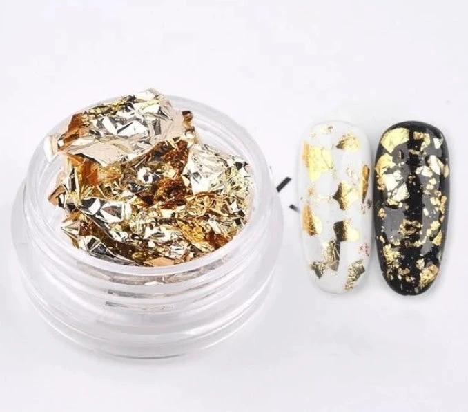 Nail tin foil fragment nail jewelry by GJG Denim