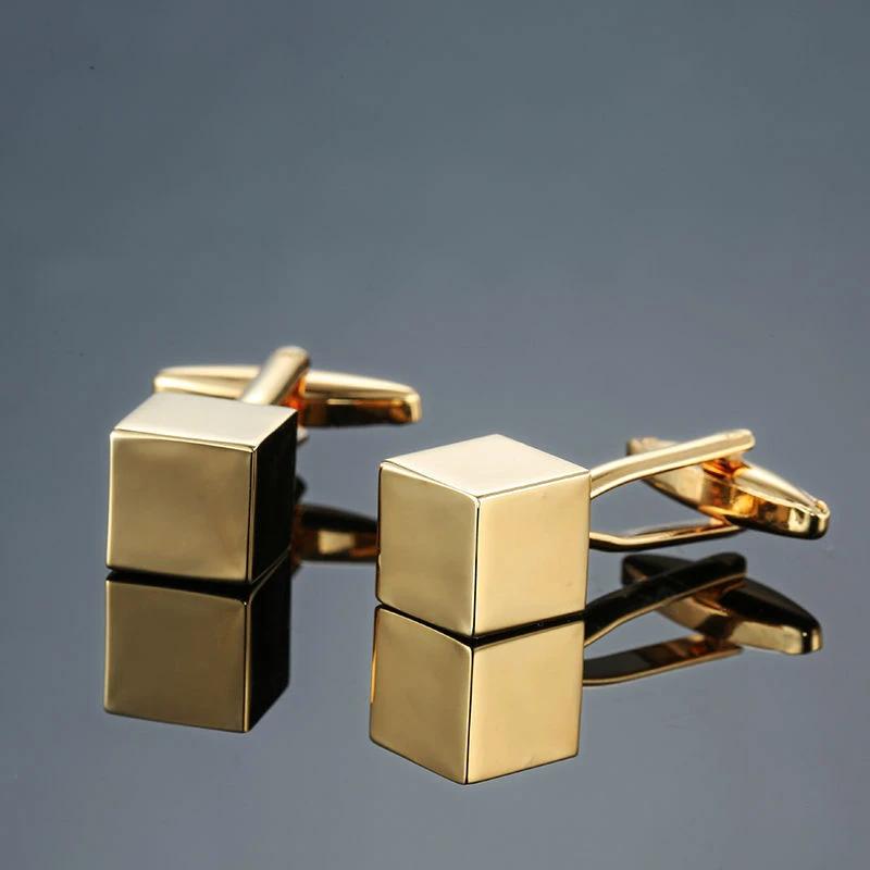 Copper Black Golden And Silver Laser Metal Cufflinks For Men by GJG Denim