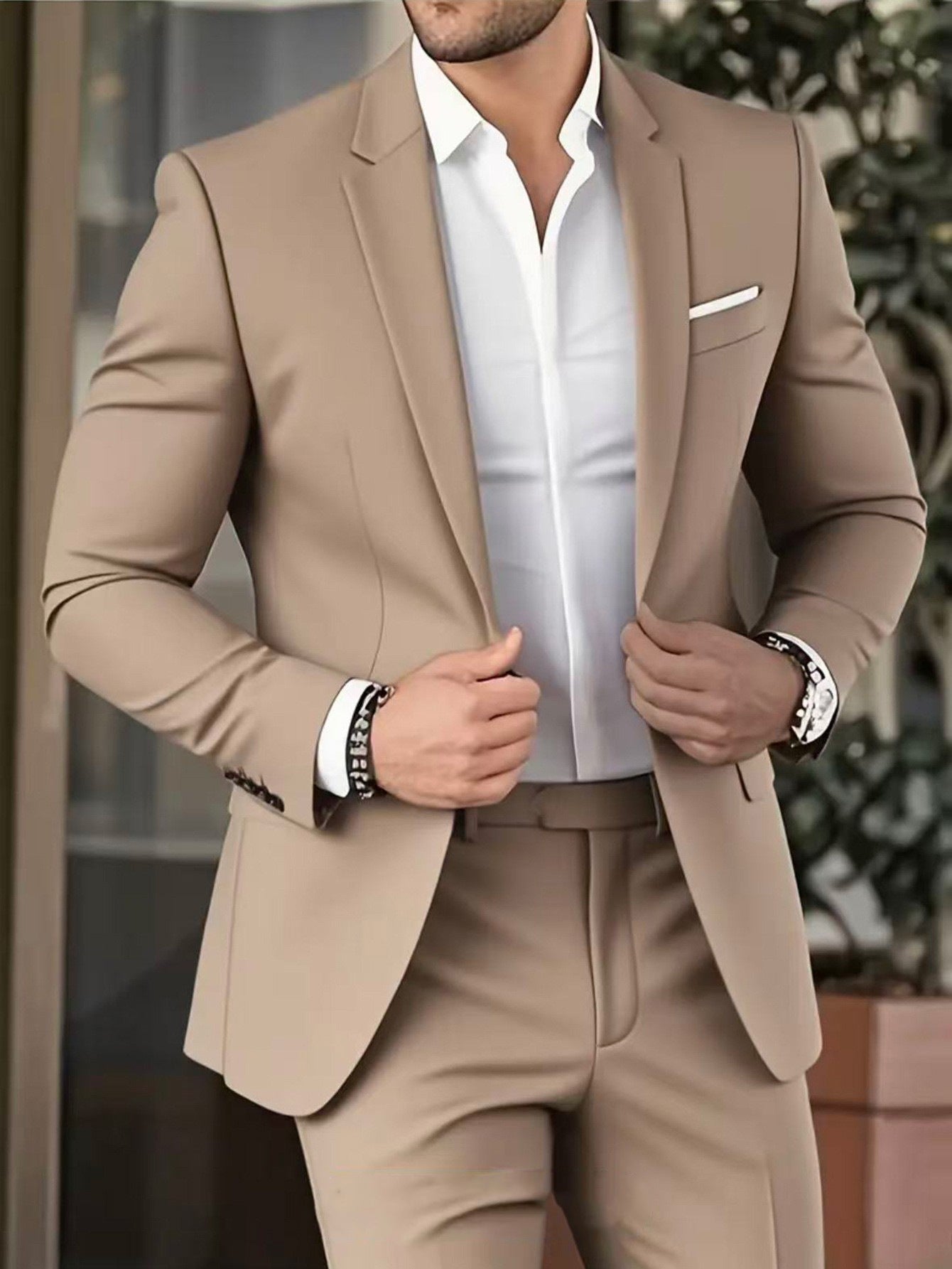 Elegant Banquet Slim-Fit Fashionable Suit For Men by GJG Denim