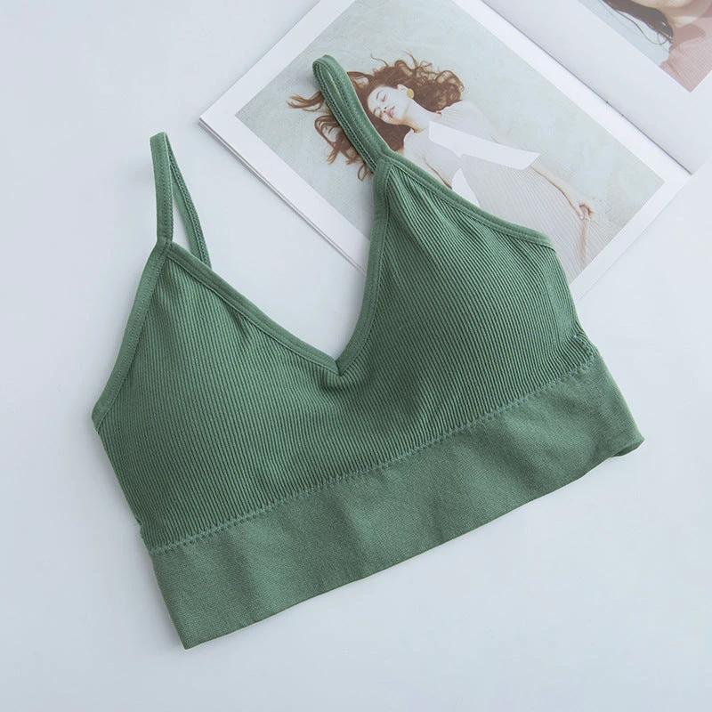 U Back Sports Bra for Women,Wirefree Padded Athletic Vest,Gym Fitness Running Yoga Sport Tops,Seamless Sports Bra Top by GJG Denim