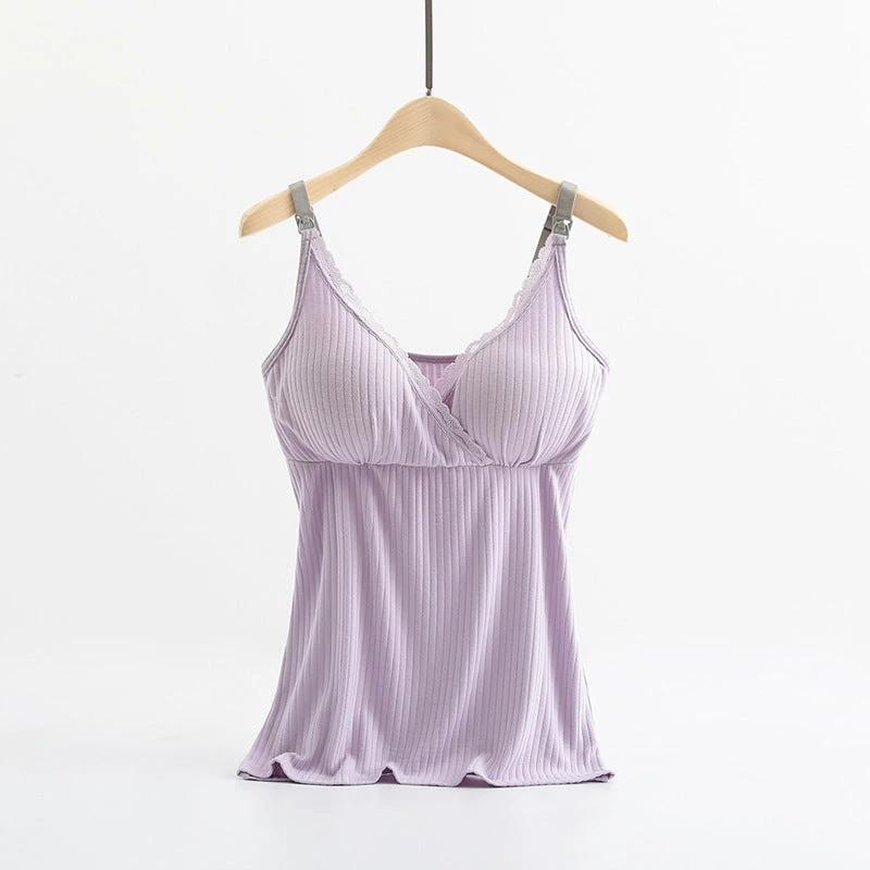 Breast feeding vest with cross elastic bra by GJG Denim