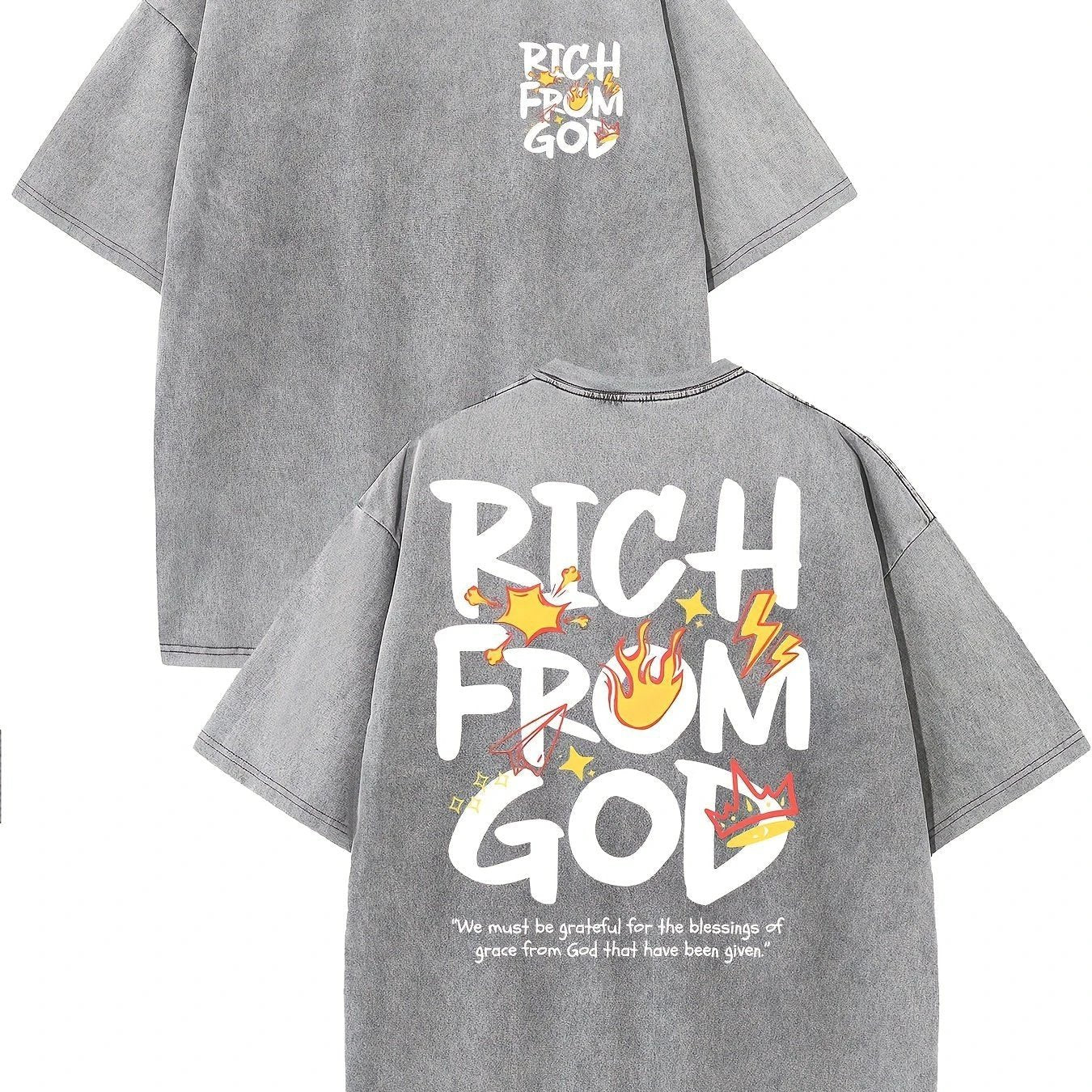 Men's Cotton Printed T-shirt In A Retro Style by GJG Denim