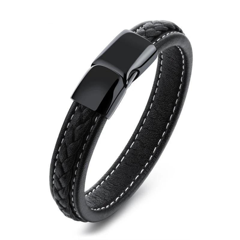 Men's Black Titanium Steel Bracelet by GJG Denim