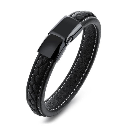 Men's Black Titanium Steel Bracelet by GJG Denim