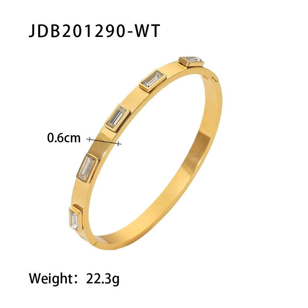 European And American Stainless Steel Zircon Bracelet High Sense by GJG Denim