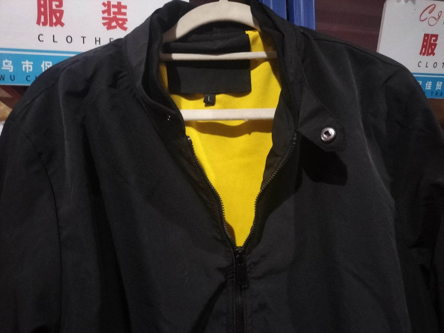 Men's Zip-up Jacket With Pockets Casual Solid Stand Collar Long Sleeve Top Outwear Clothing by GJG Denim