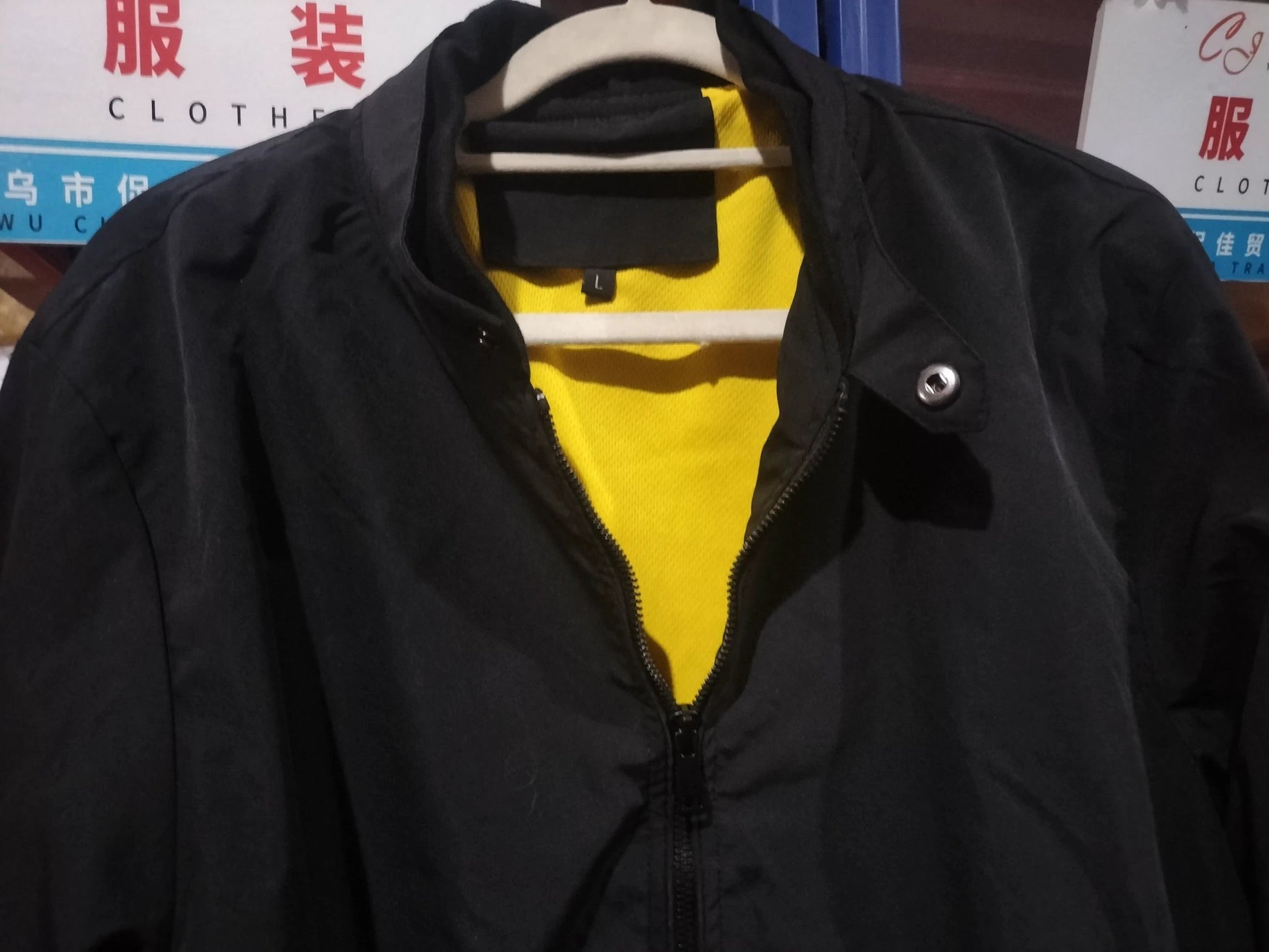 Men's Zip-up Jacket With Pockets Casual Solid Stand Collar Long Sleeve Top Outwear Clothing by GJG Denim